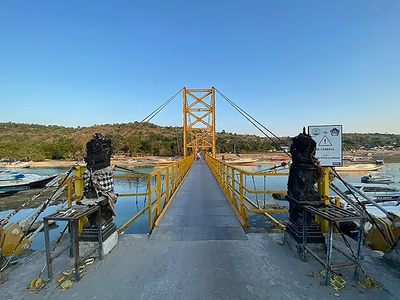 The Yellow Bridge between Nusa Lembongan and Nusa Ceningan